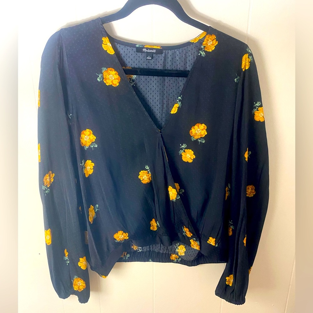 Madewell Floral Wrap Top